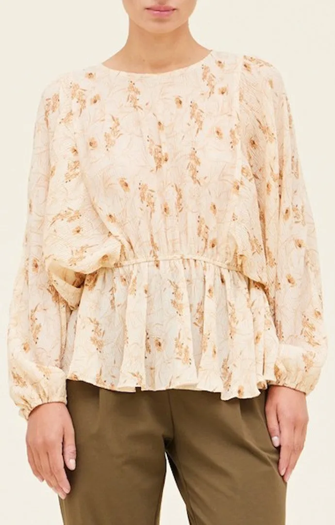 Allira Cream Chiffon Blouse