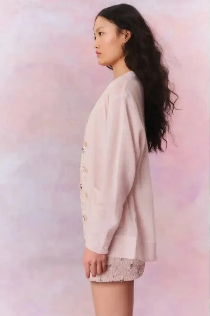 Applene Cardigan in Pearl Pink