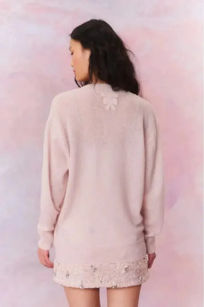 Applene Cardigan in Pearl Pink