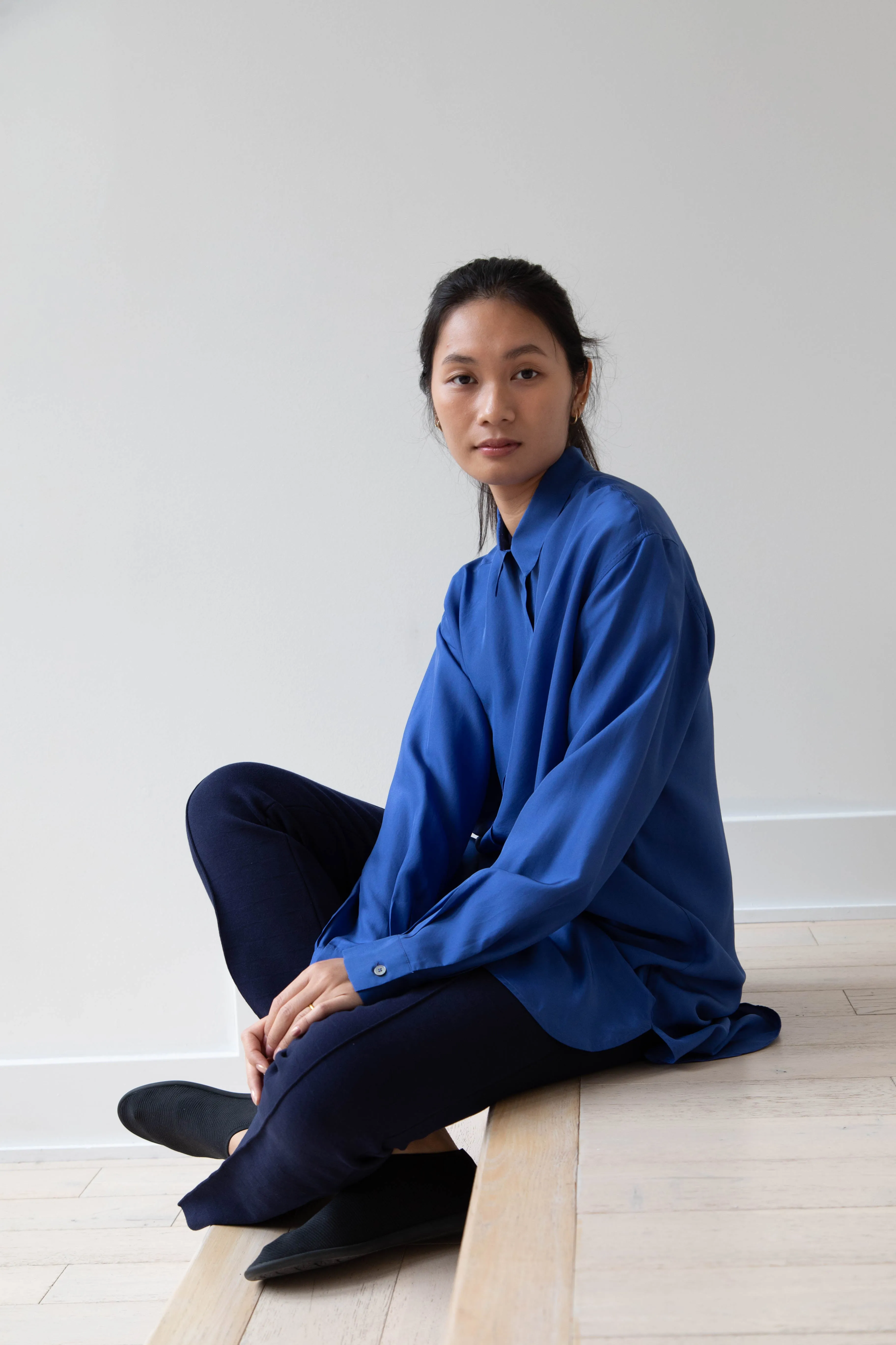 Barena Venezia | Cencia Tunic in Victoria Blue Silk