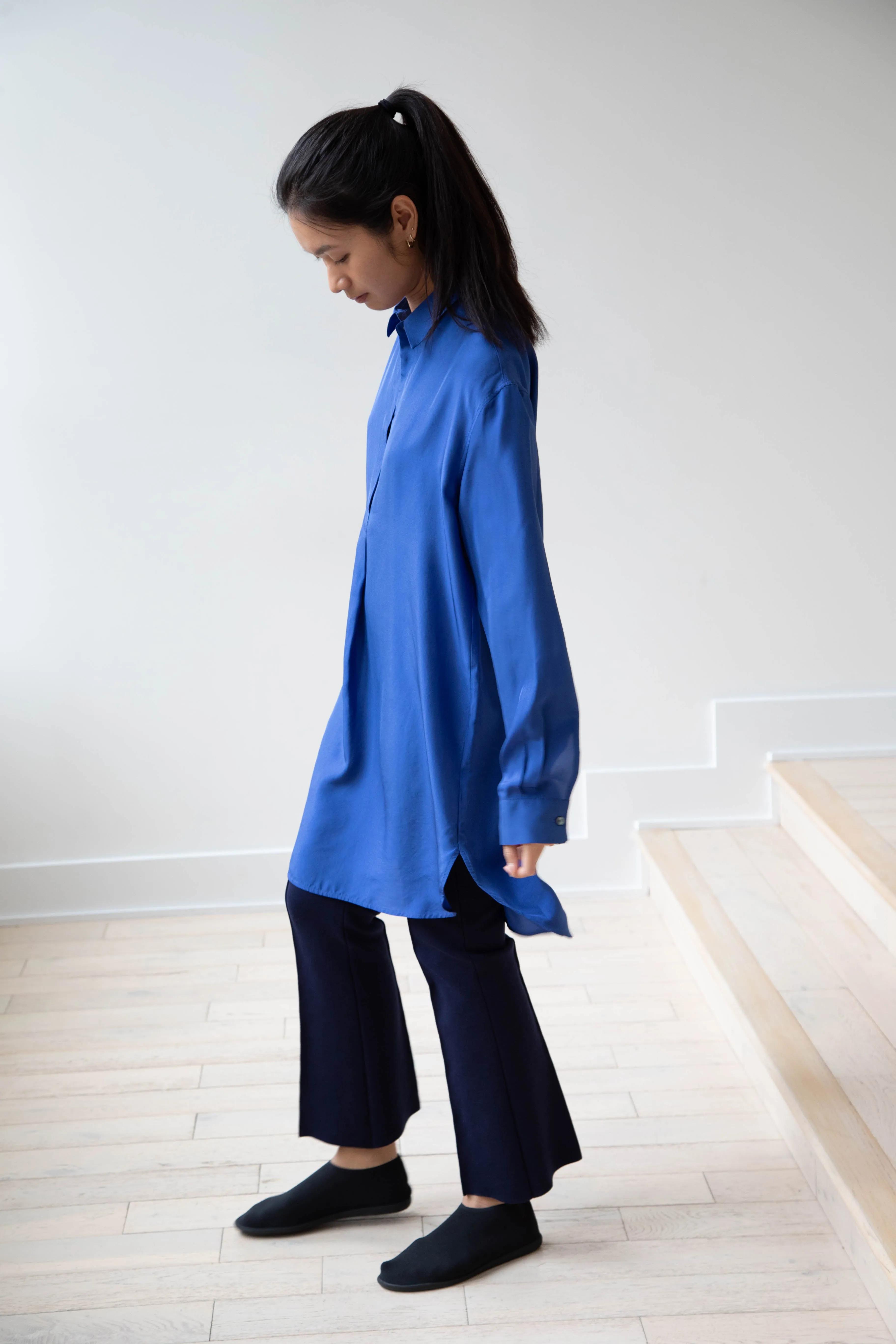 Barena Venezia | Cencia Tunic in Victoria Blue Silk