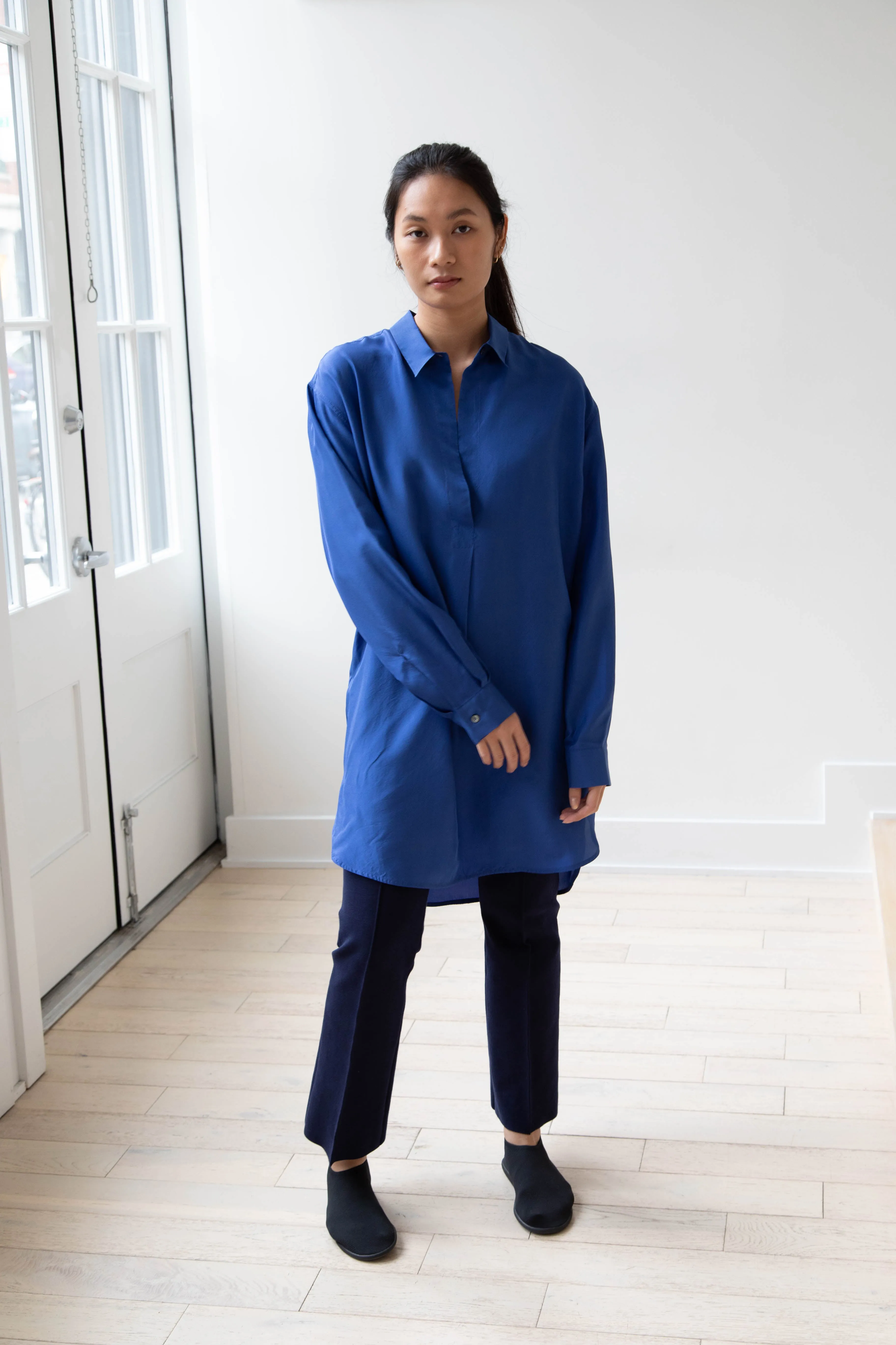 Barena Venezia | Cencia Tunic in Victoria Blue Silk