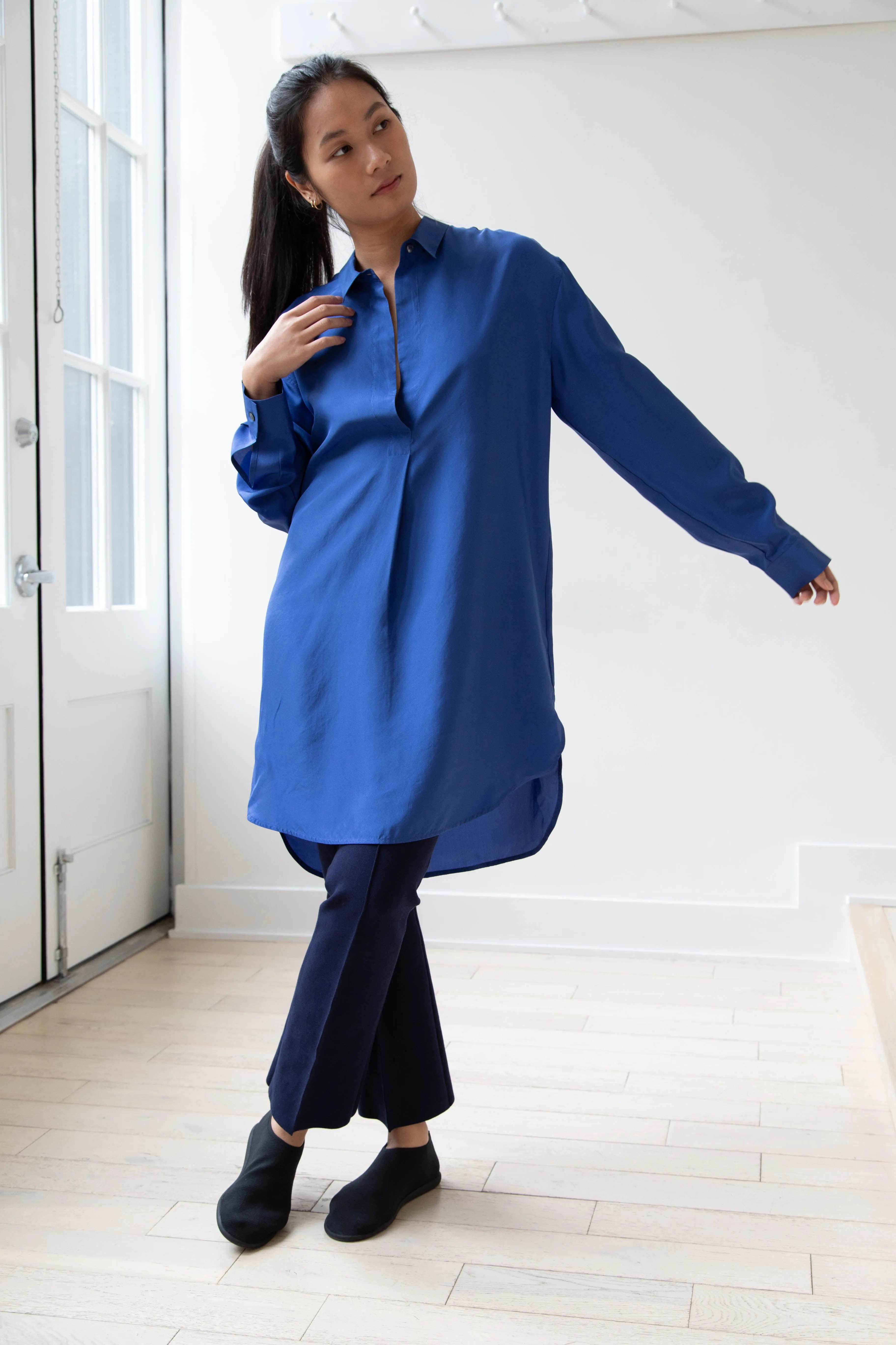 Barena Venezia | Cencia Tunic in Victoria Blue Silk