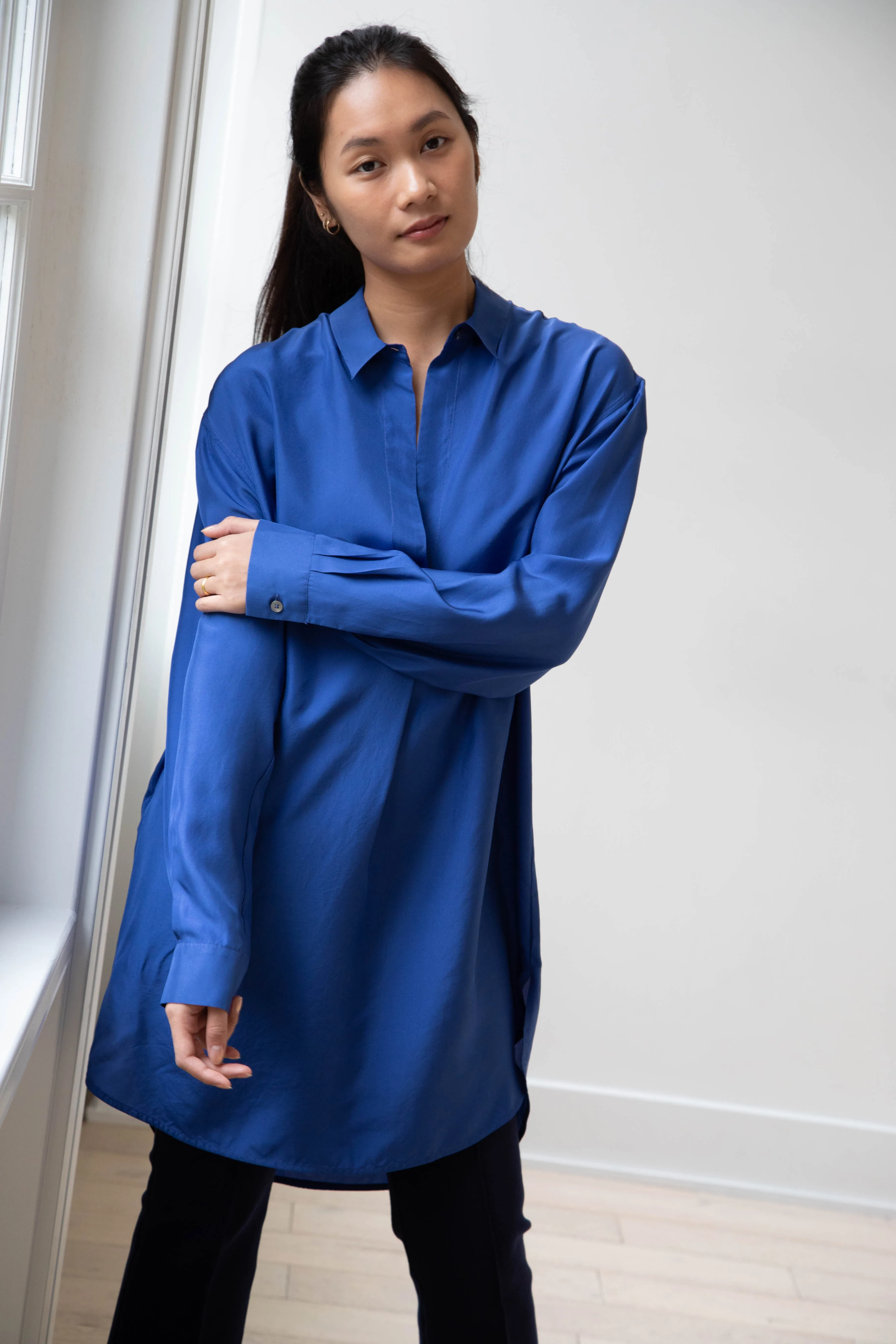 Barena Venezia | Cencia Tunic in Victoria Blue Silk