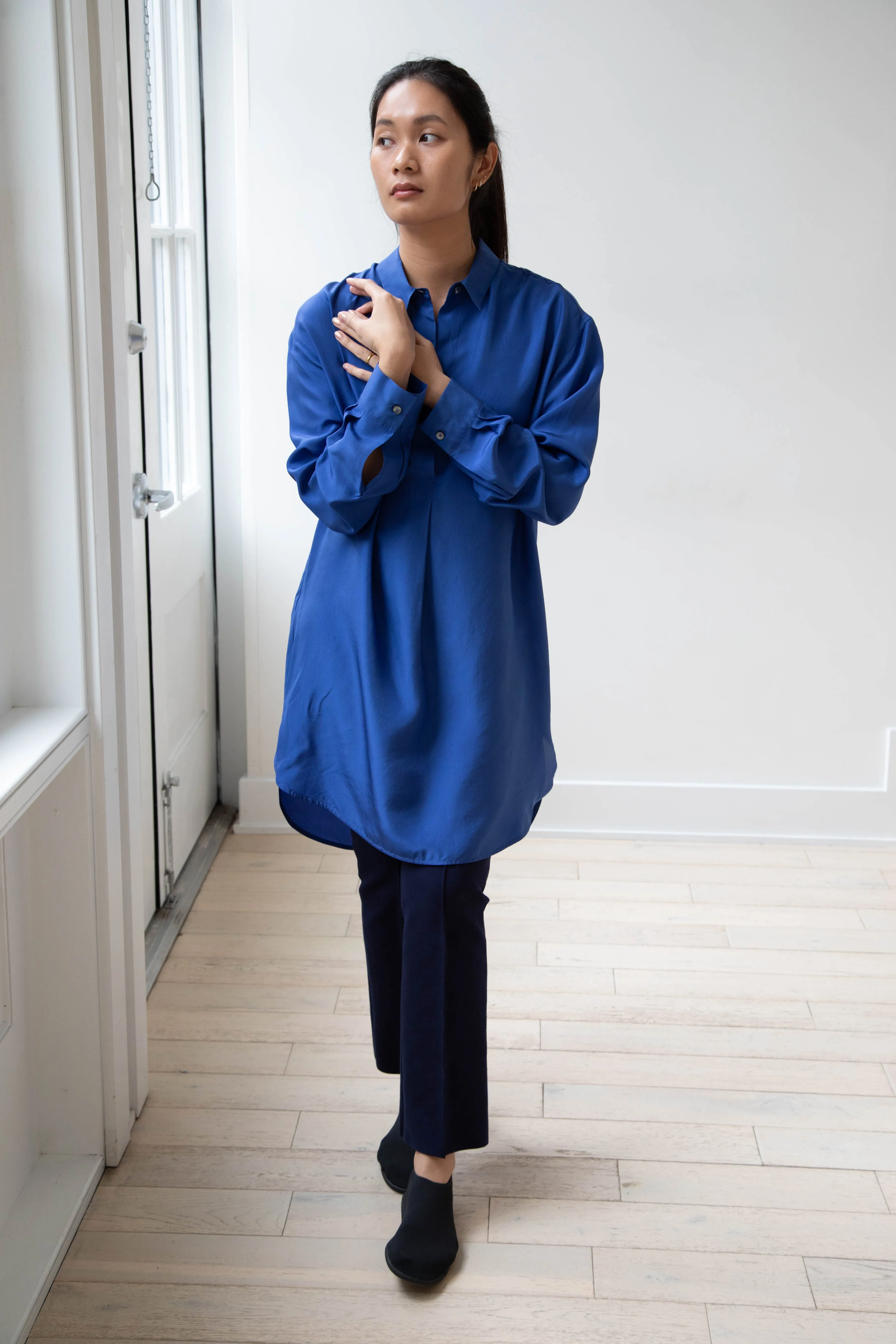 Barena Venezia | Cencia Tunic in Victoria Blue Silk