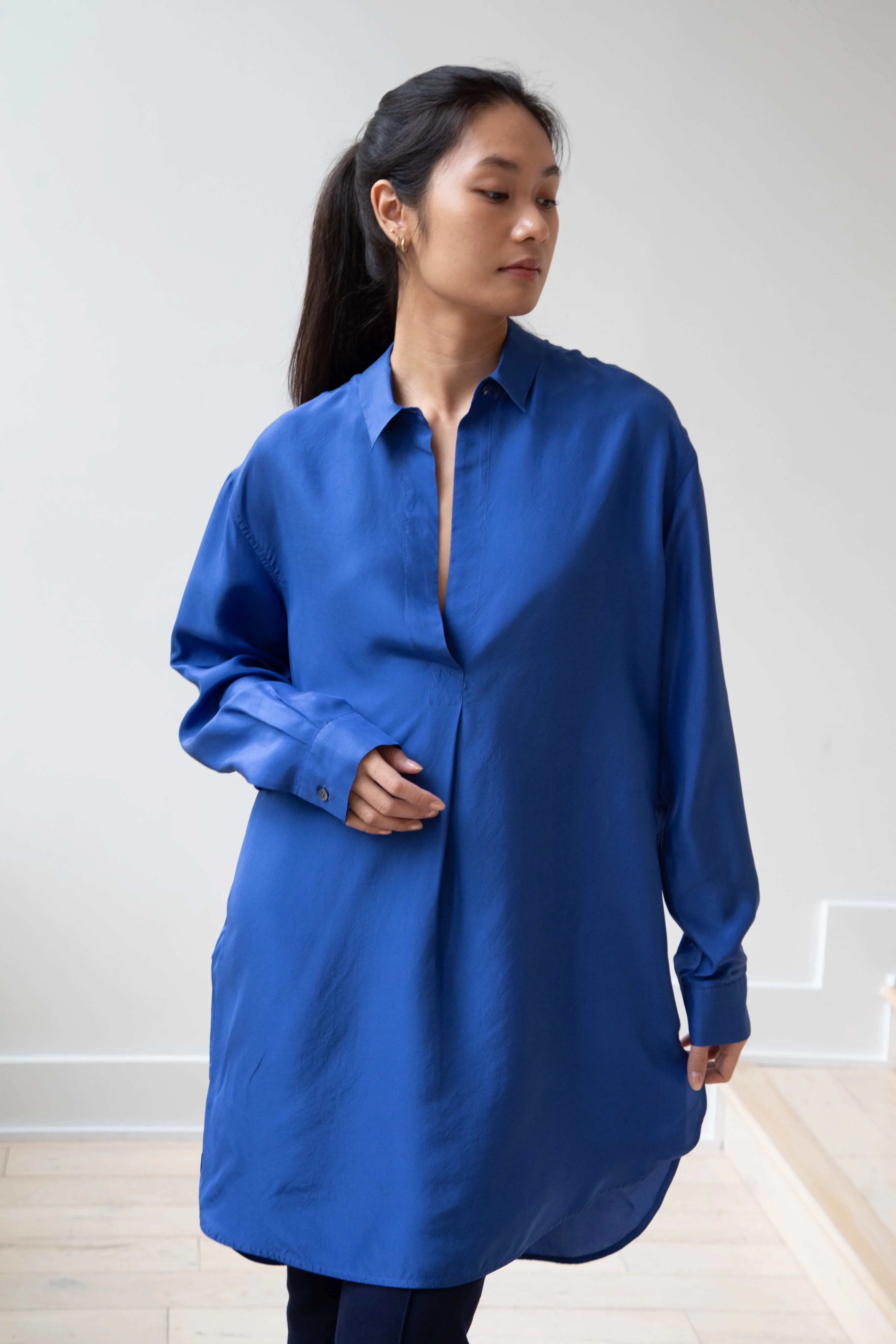 Barena Venezia | Cencia Tunic in Victoria Blue Silk