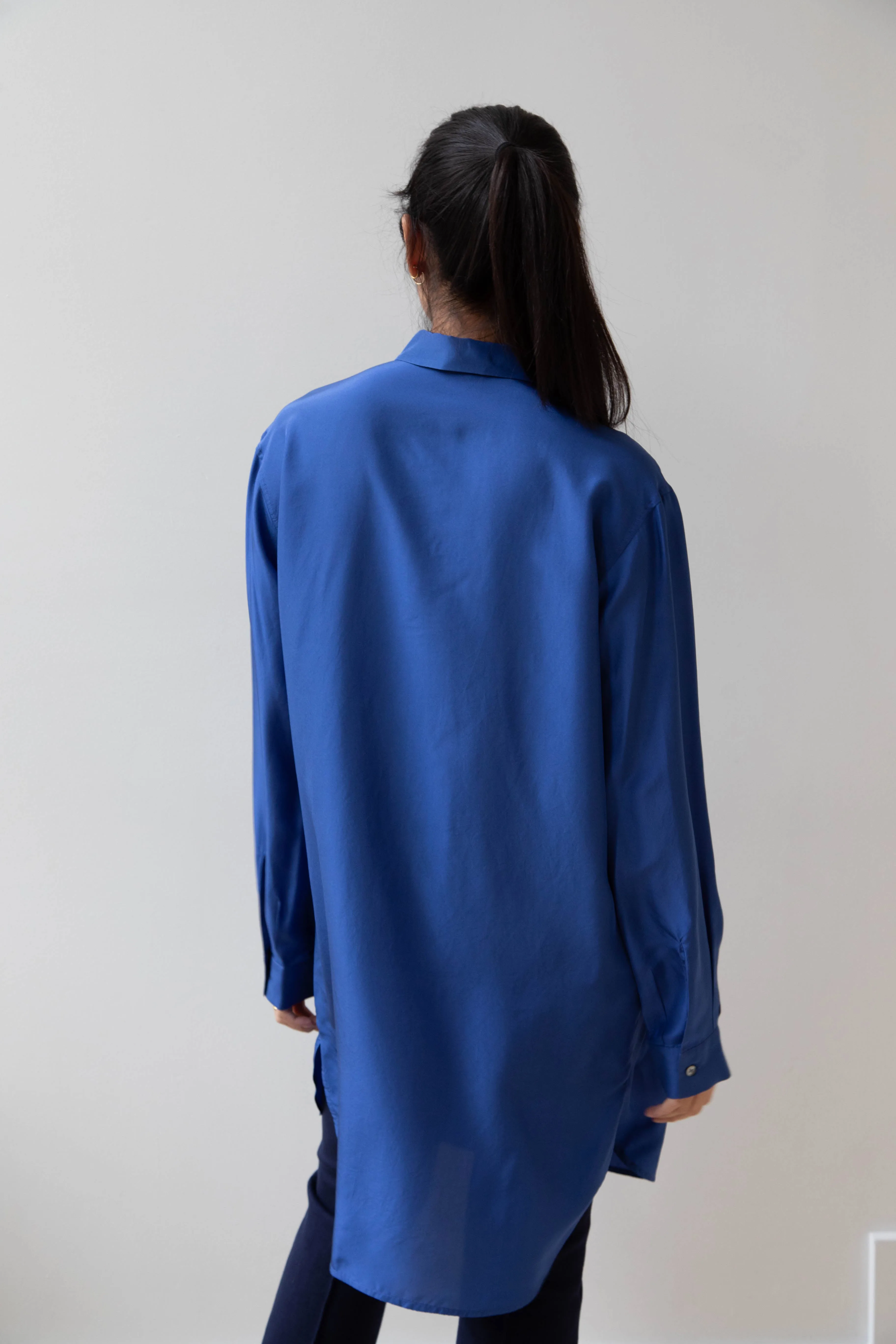 Barena Venezia | Cencia Tunic in Victoria Blue Silk