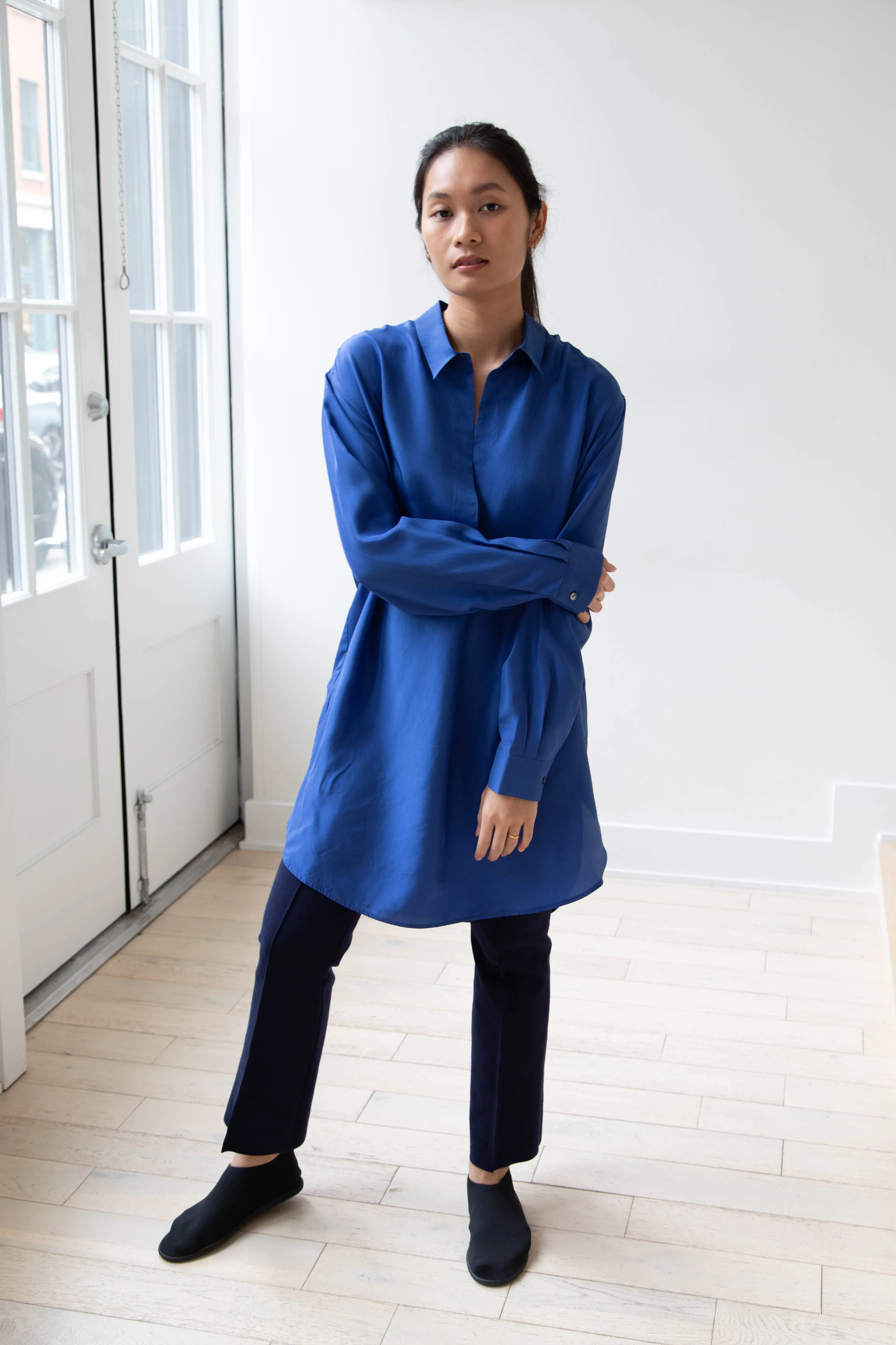 Barena Venezia | Cencia Tunic in Victoria Blue Silk