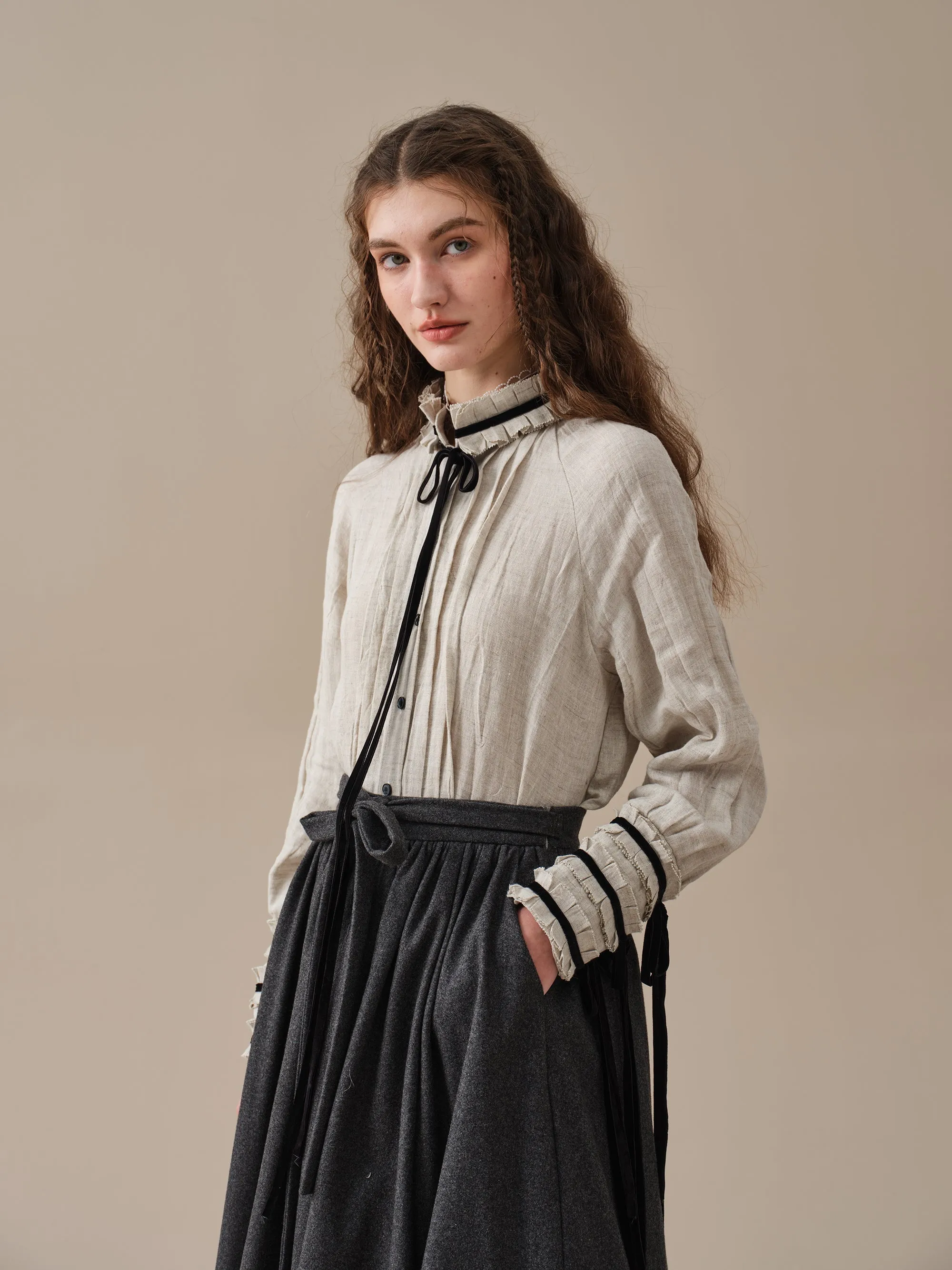 Beth 13 |tied wool skirt