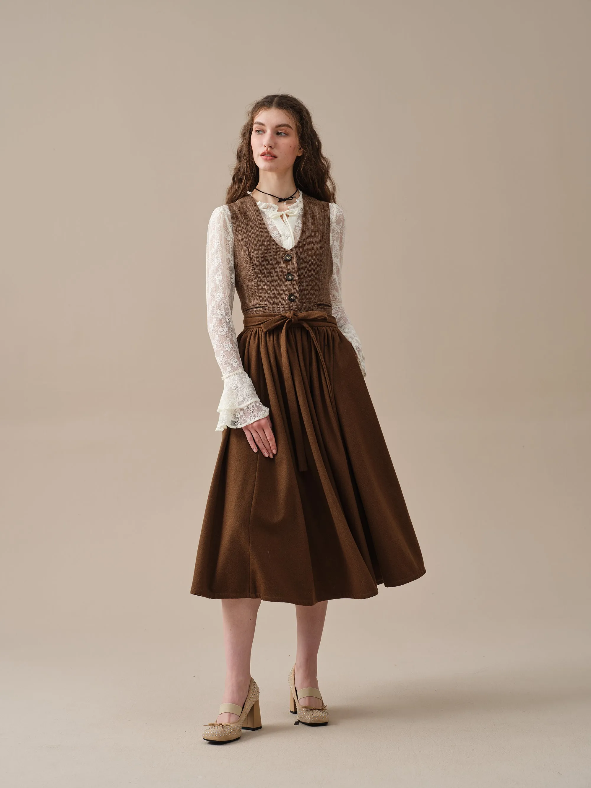 Beth 13 |tied wool skirt