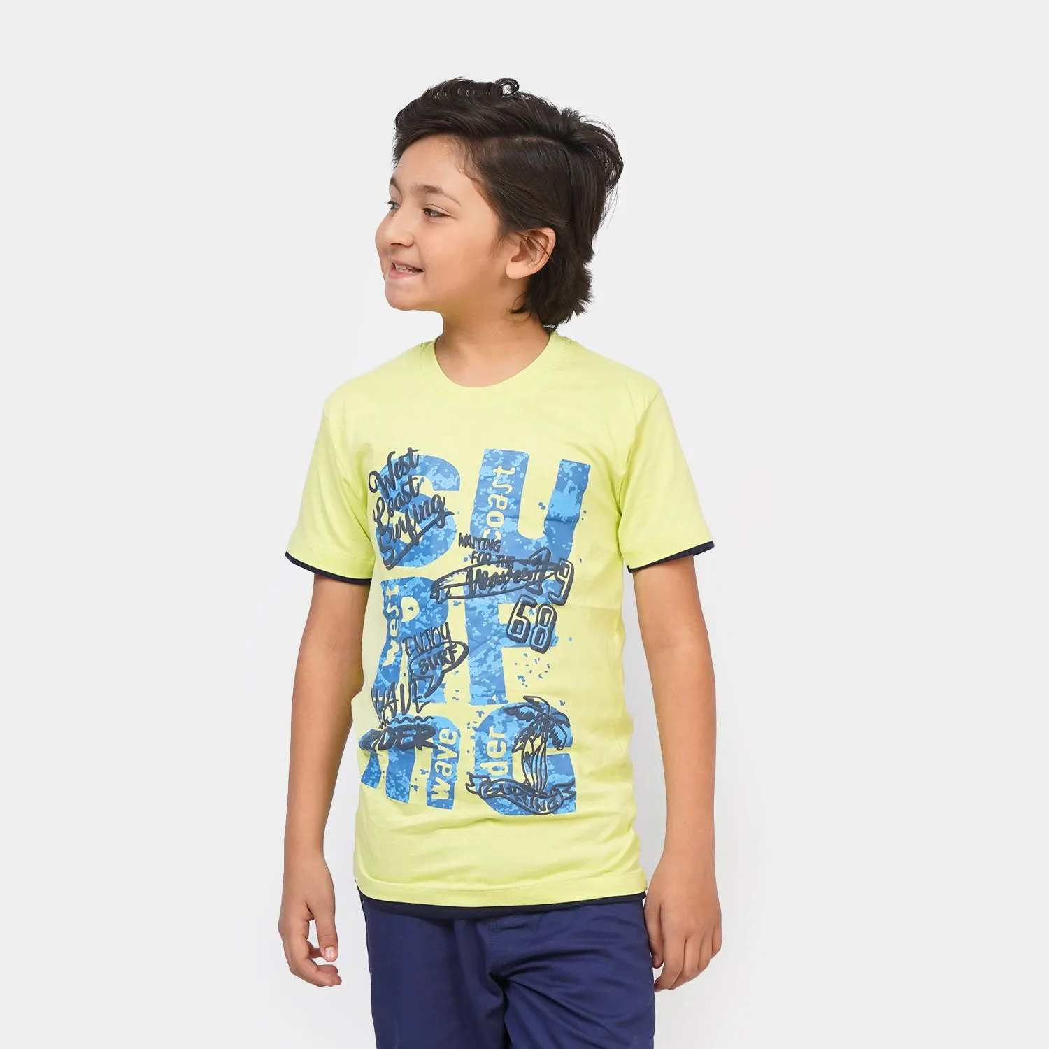 Boys T-Shirt Wave Rider - Sharp Green