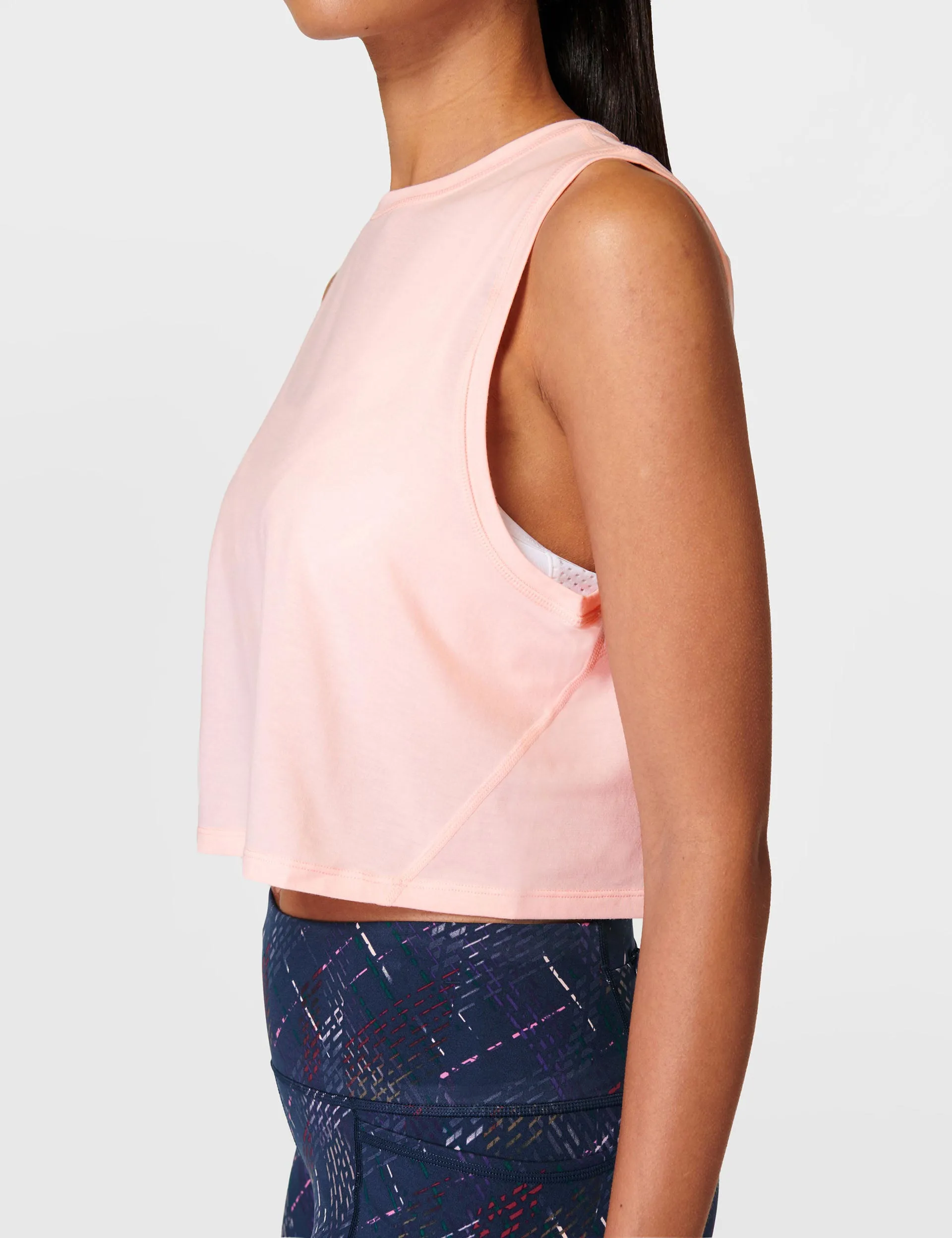 Breathe Easy Crop Muscle Vest - Sorbet Pink