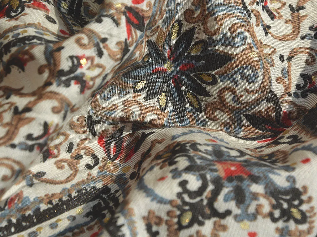 Brown Traditional Premium Modal Chanderi Silk Fabric