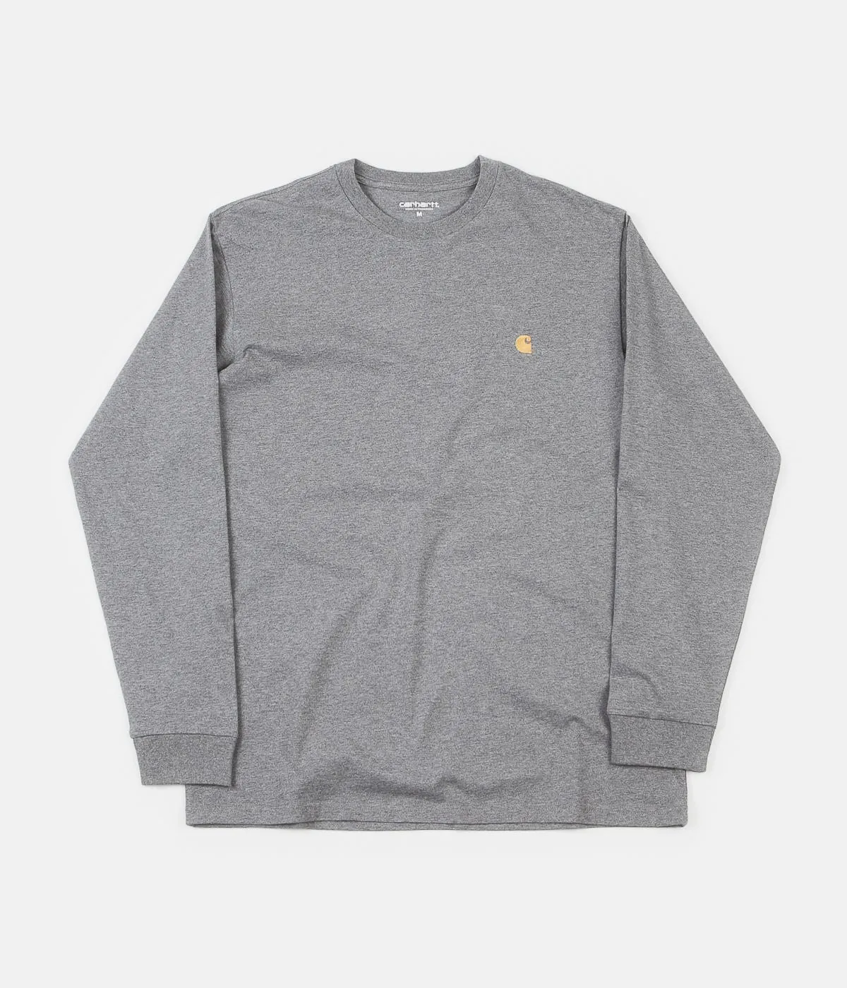 Carhartt Chase Long Sleeve T-Shirt - Grey Heather / Gold