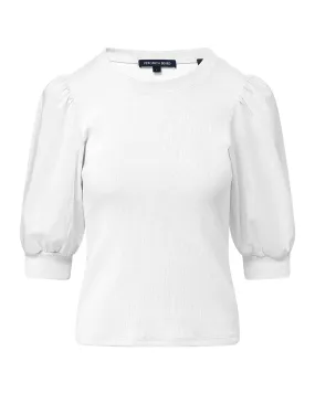 Crew Neck Coralee Top (White)