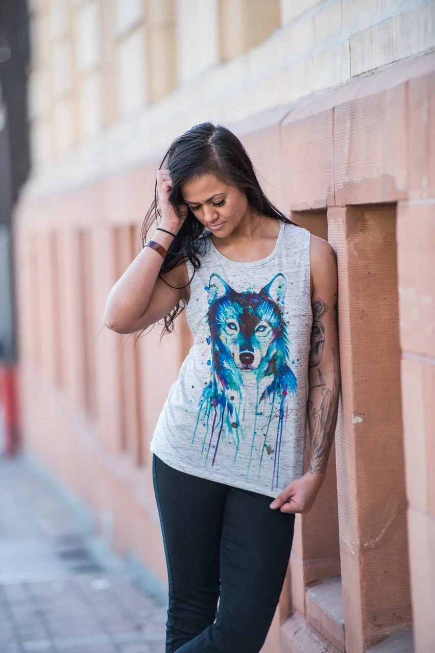 Dark Wolf Flowy Muscle Tee