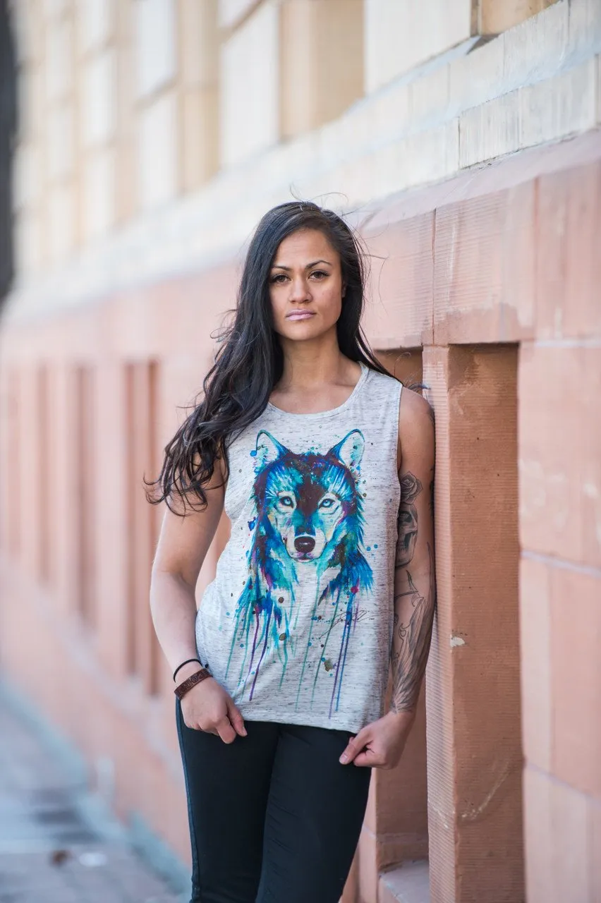 Dark Wolf Flowy Muscle Tee