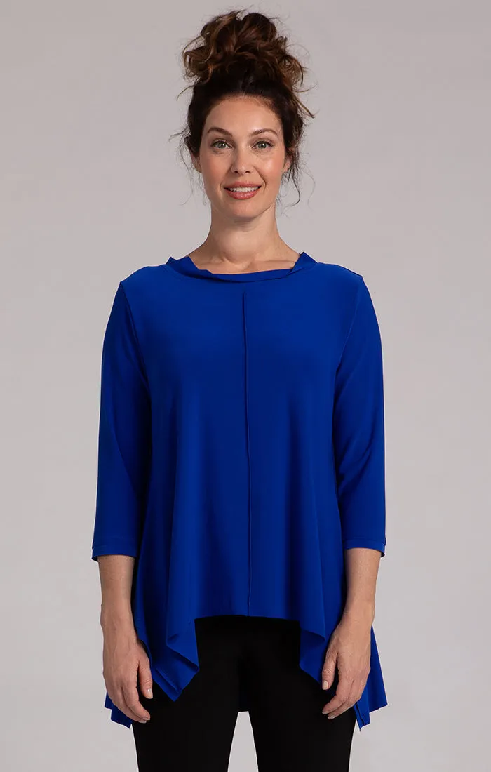 Flounce Top w/ Wide Funnel Collar