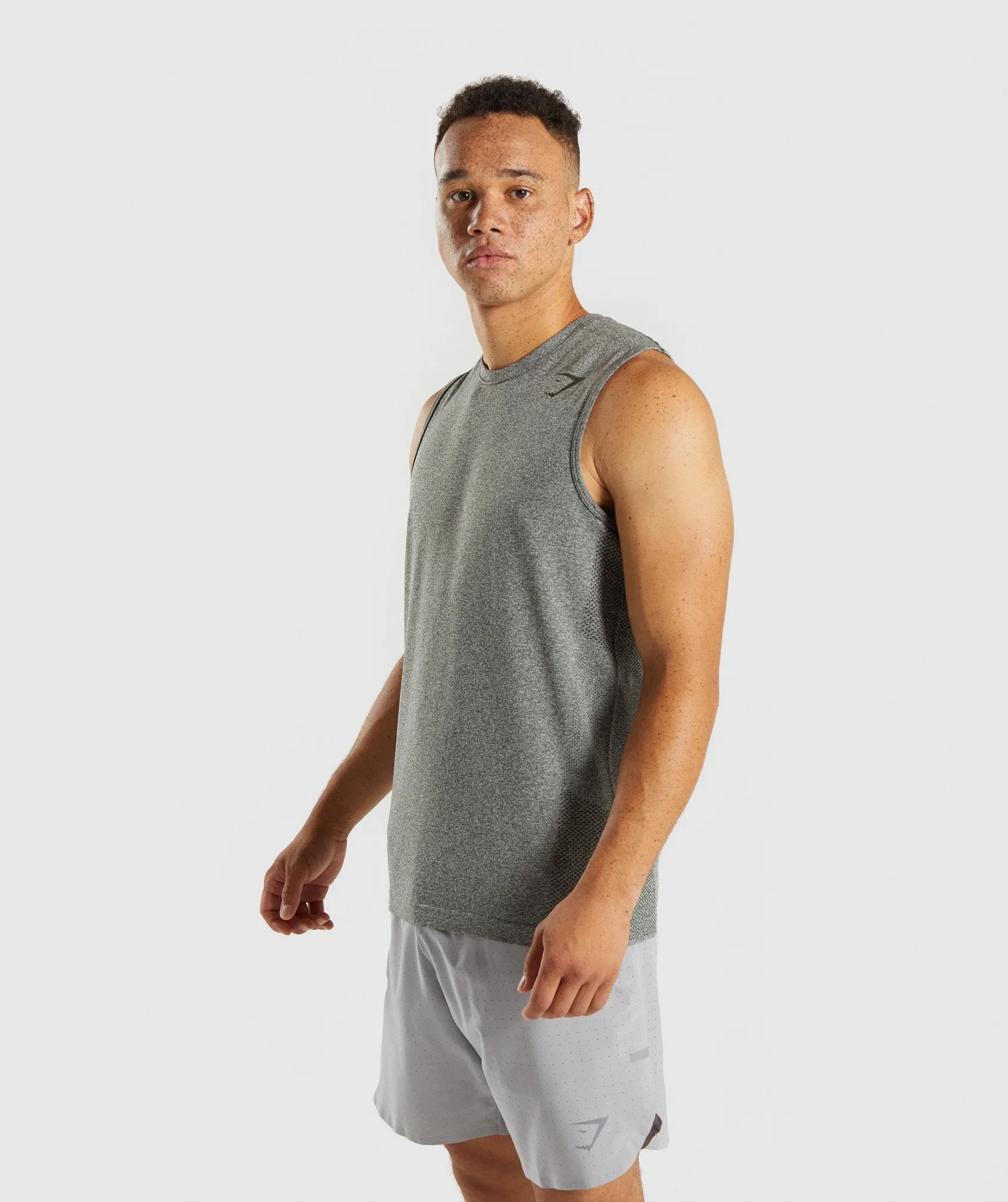 Gymshark Define Seamless Tank - Woodland Green Marl