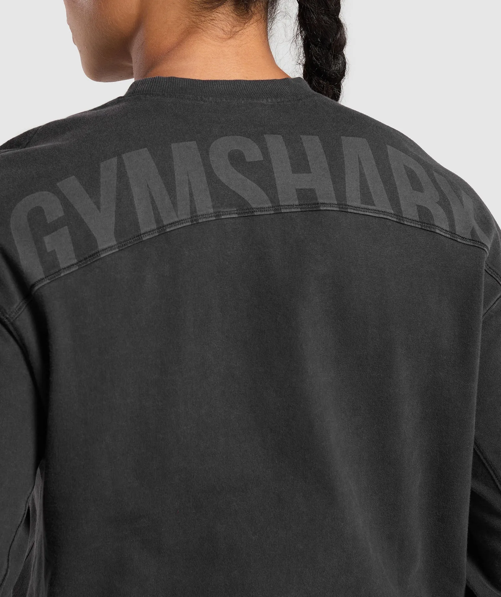 Gymshark Power Oversized Long Sleeve Top - Black