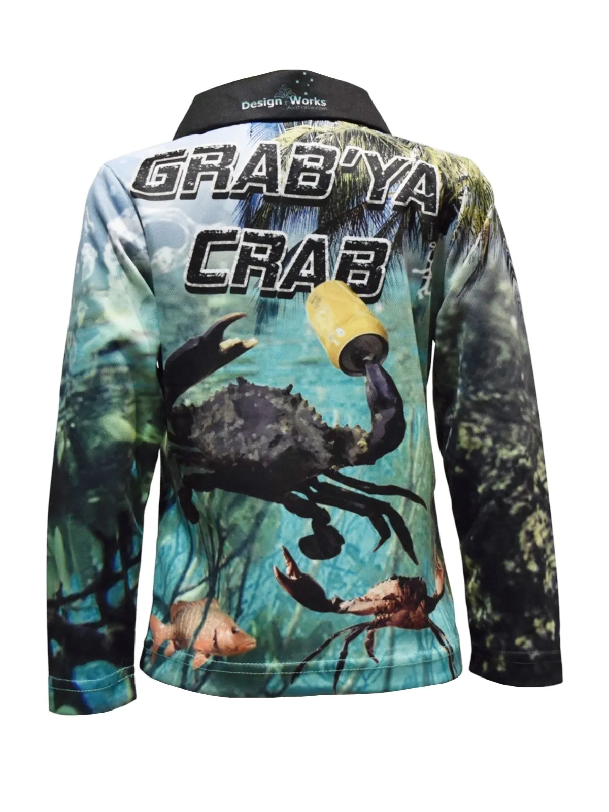 Kids Long Sleeve Fishing Shirts -  Grab Ya Crab