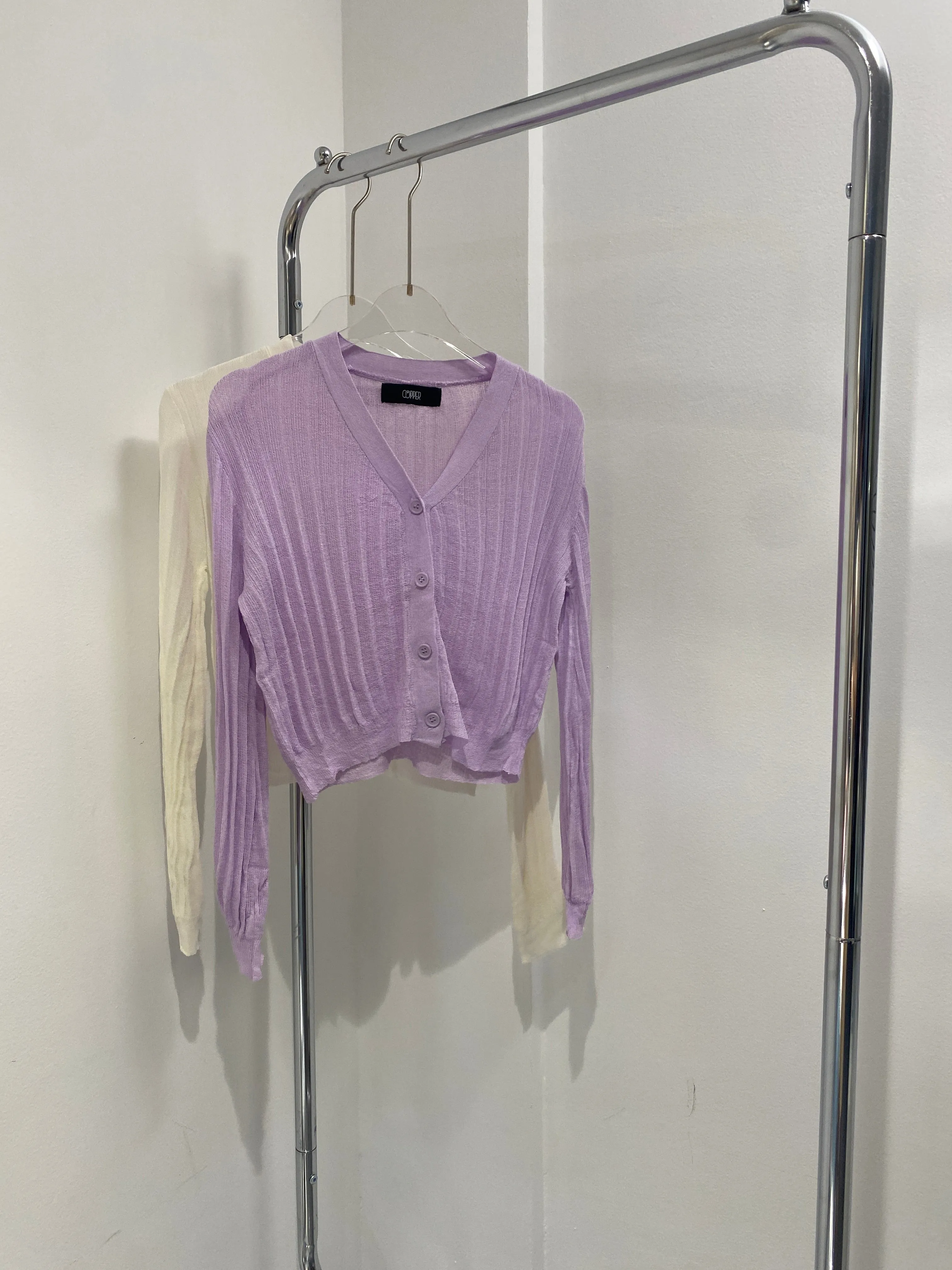 Light Airy Knit Cardigan - Orchid