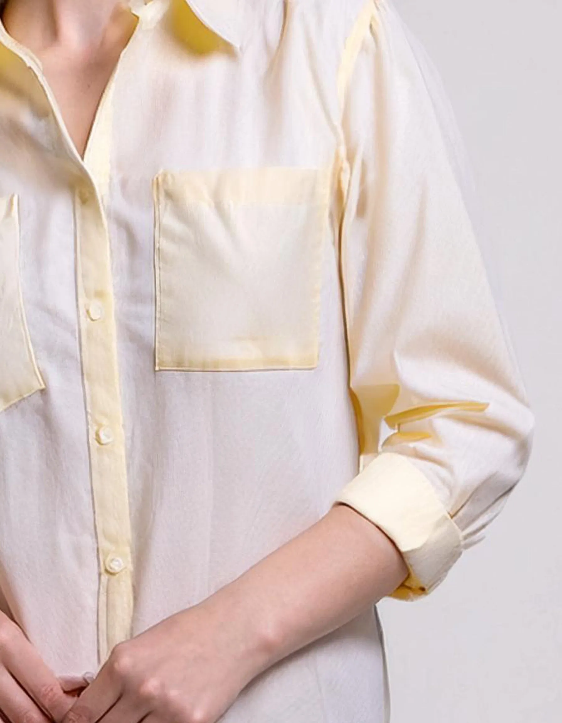 Light Yellow Striped Dress Shirt