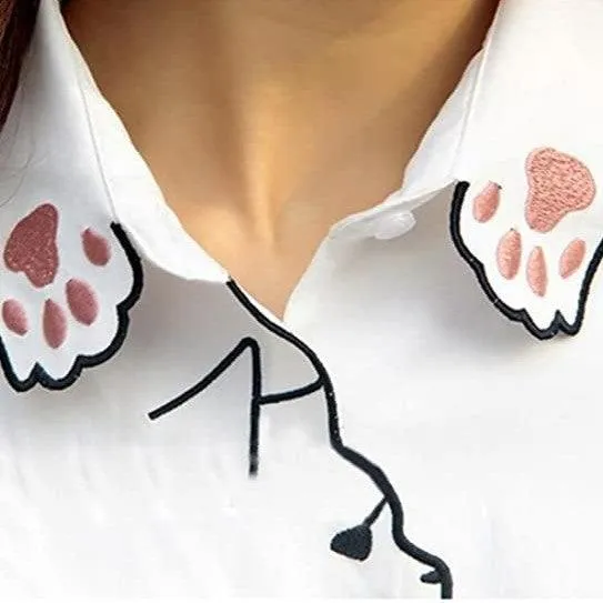 Little Miss Kitty White Blouse