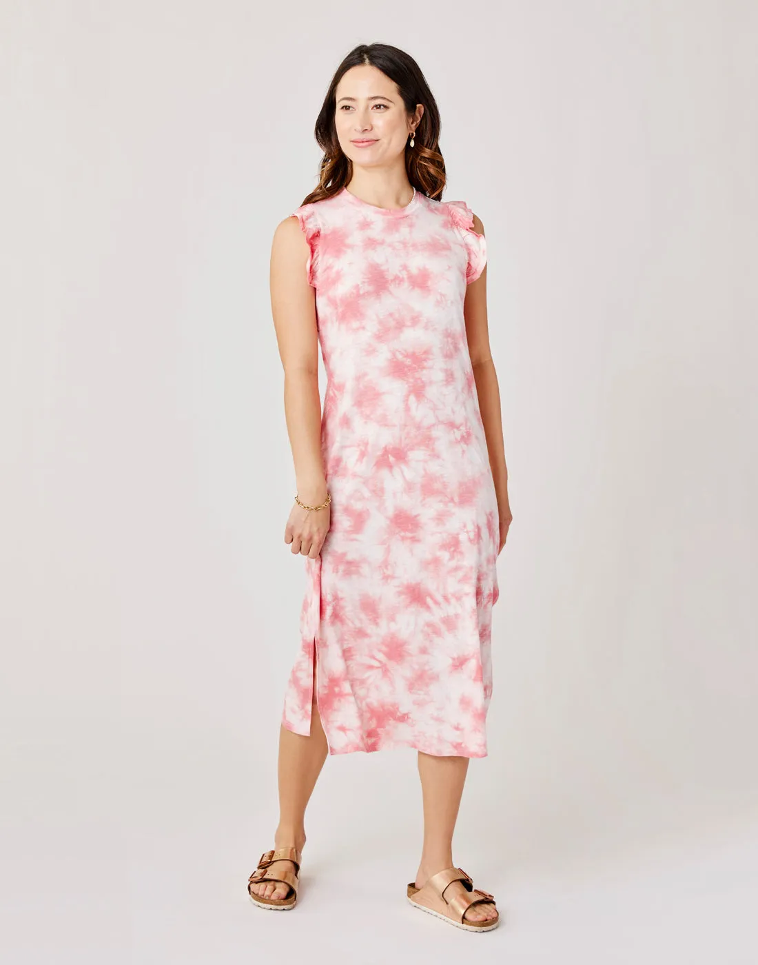 Maeve Dress: Grapefruit Tie Dye