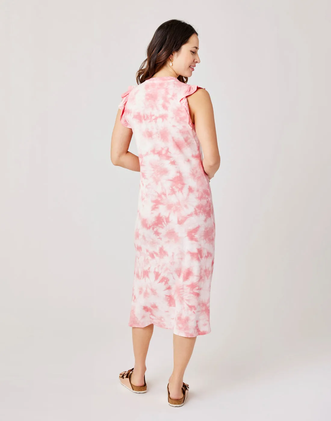 Maeve Dress: Grapefruit Tie Dye