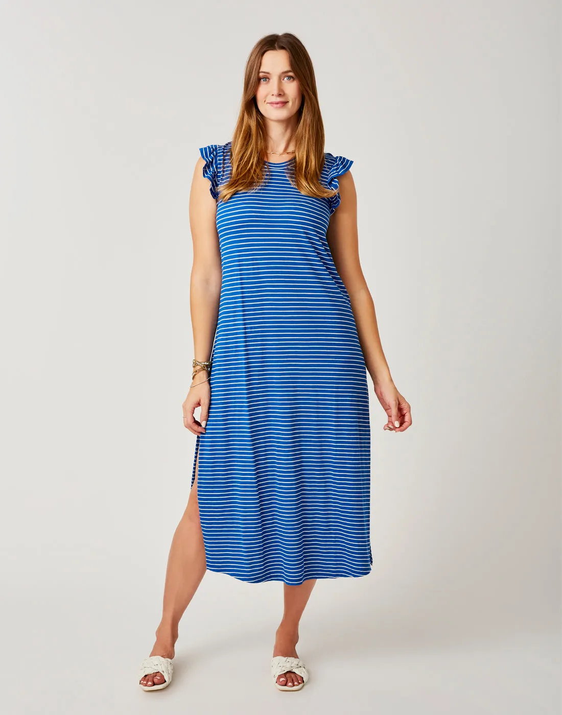 Maeve Dress: Royal Stripe - FINAL SALE