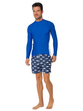 Men’s Long Sleeve Color Block Rash Guard