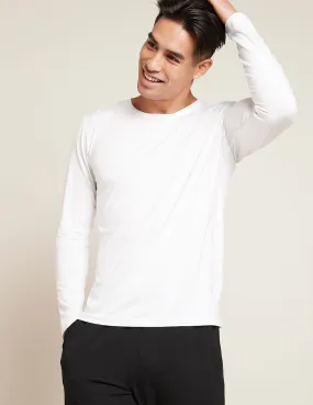 Men's Long Sleeve Crew Neck T-Shirt - White