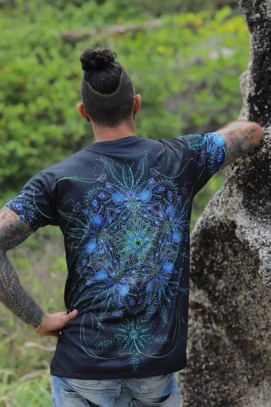 Mens Rave Shirt | Psy Clothing | Sacred Geomery Shirt | Fractal Shirt | Biorganica (TS)