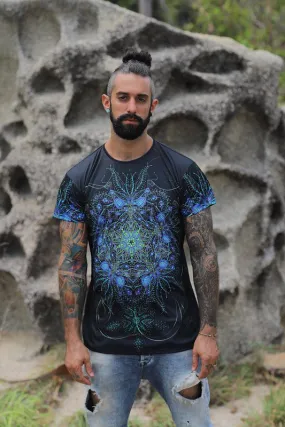 Mens Rave Shirt | Psy Clothing | Sacred Geomery Shirt | Fractal Shirt | Biorganica (TS)