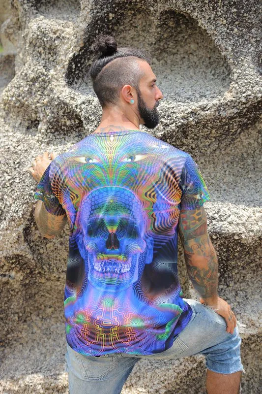 Mens Rave Shirt | Psy Clothing | Sacred Geomery Shirt | Fractal Shirt | Yamantaka (TS)