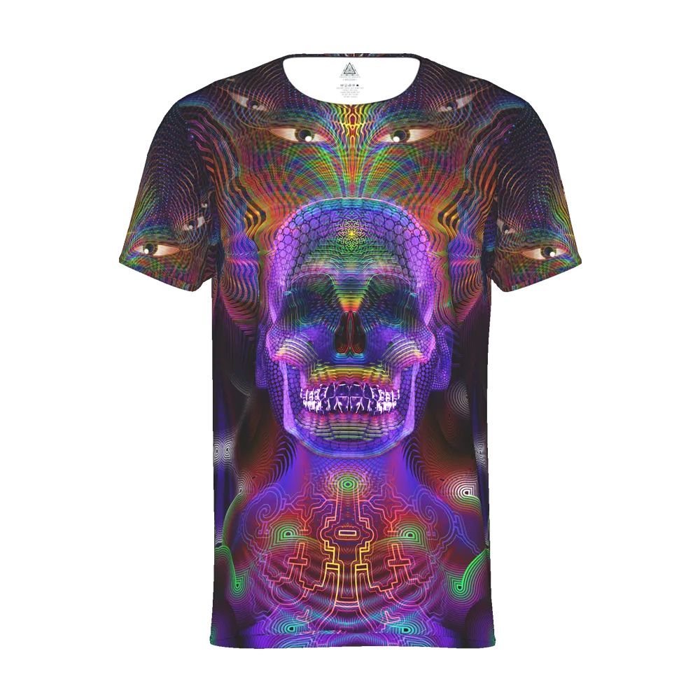 Mens Rave Shirt | Psy Clothing | Sacred Geomery Shirt | Fractal Shirt | Yamantaka (TS)