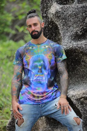 Mens Rave Shirt | Psy Clothing | Sacred Geomery Shirt | Fractal Shirt | Yamantaka (TS)