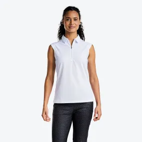 Nikki Sleeveless Polo White