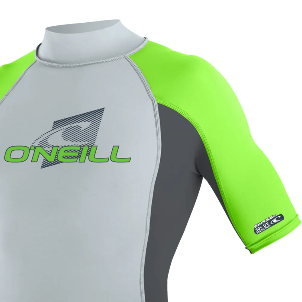 O'Neill Youth Premium Skins Turtleneck Rash Vest Cool Grey/Graph