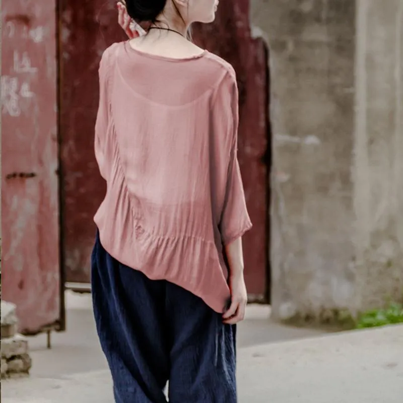 Oversized Flowy Pink T-Shirt | Lotus