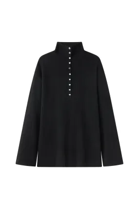 Pamira Buttoned Knit - Black