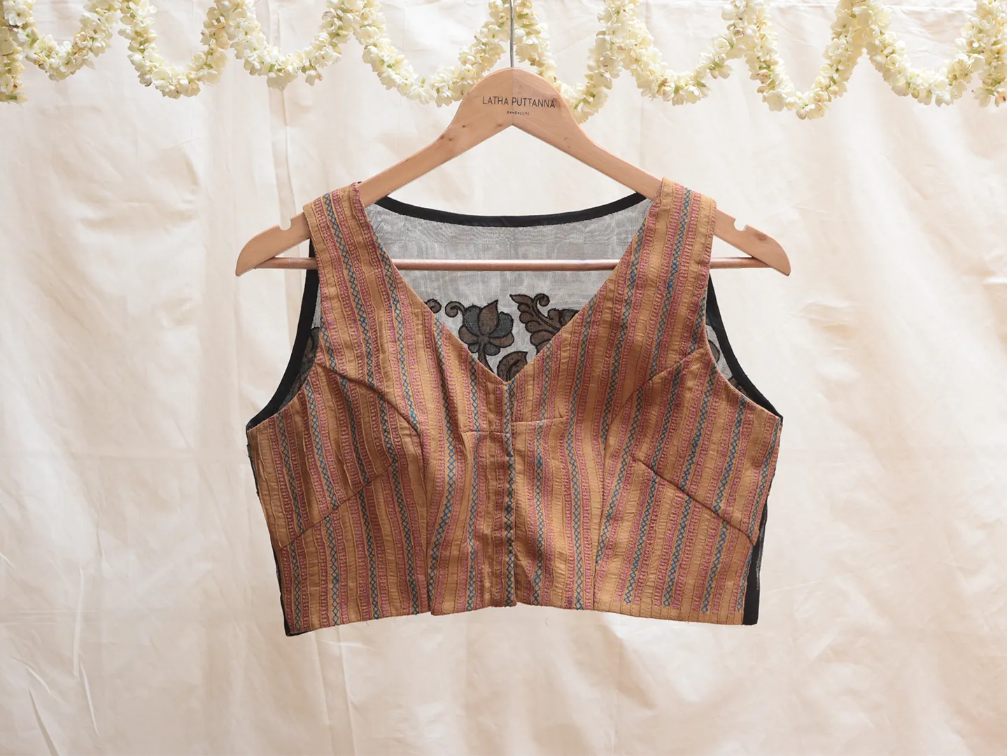 Peanut brown Hand embroidery blouse