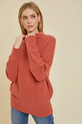 Persimmon Mock Neck Sweater