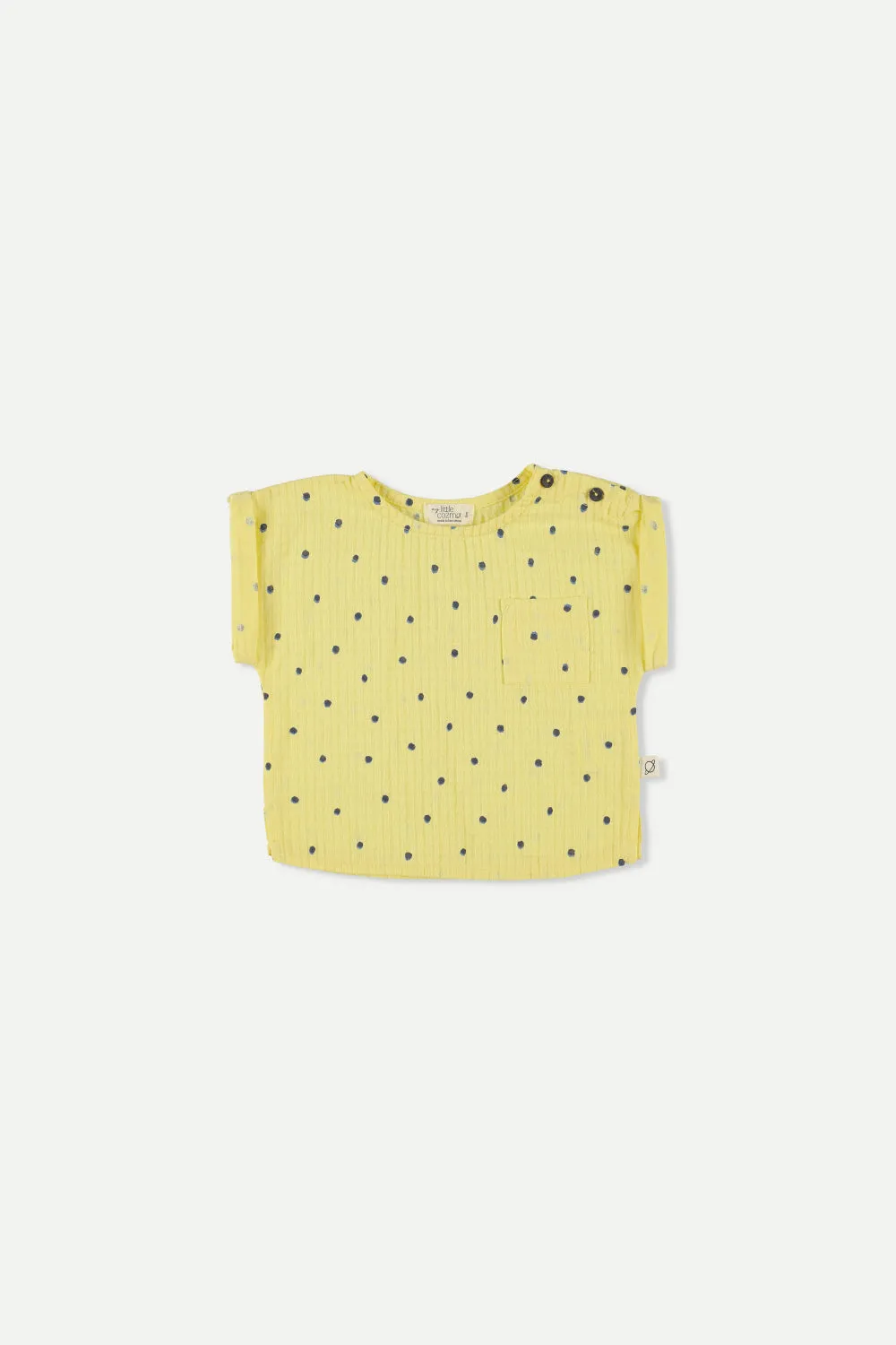 Polka-dot muslin baby top