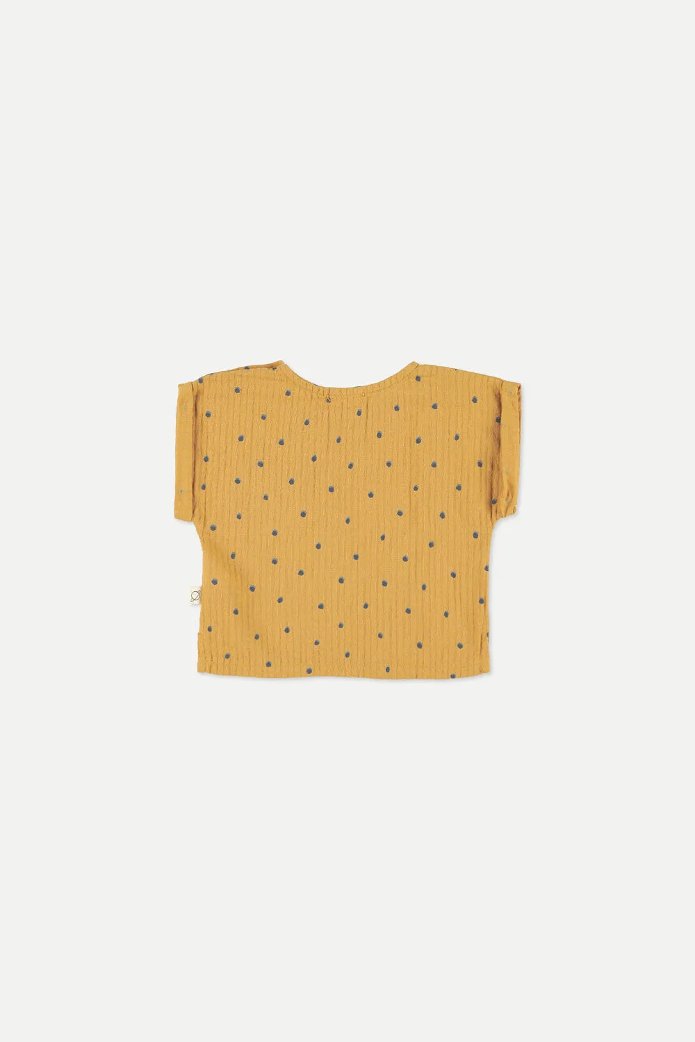 Polka-dot muslin baby top