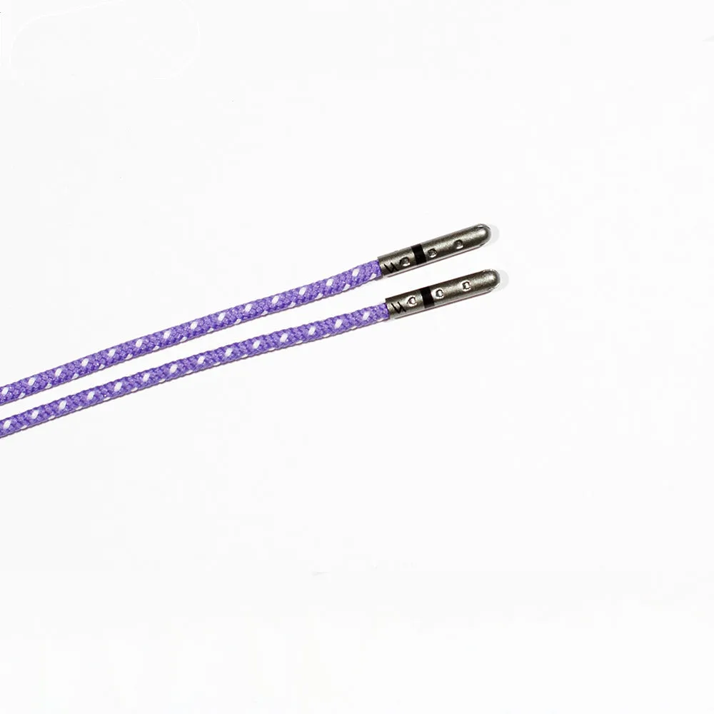 Purple & White Ticked Dress Laces