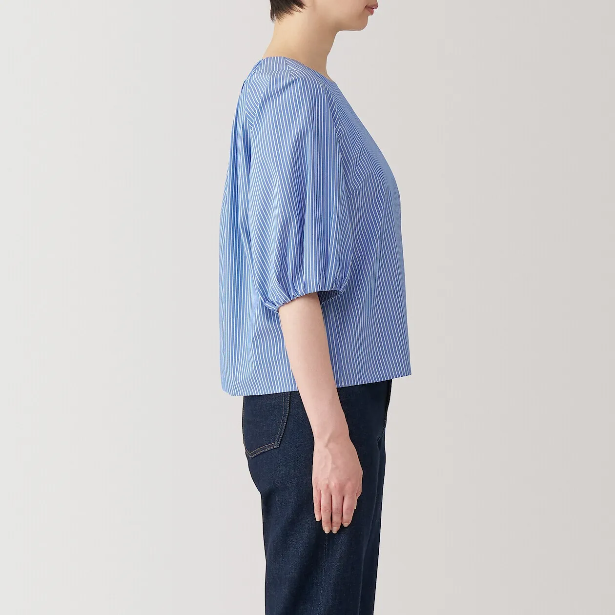 Quick Dry Broadcloth Half Sleeve Blouse