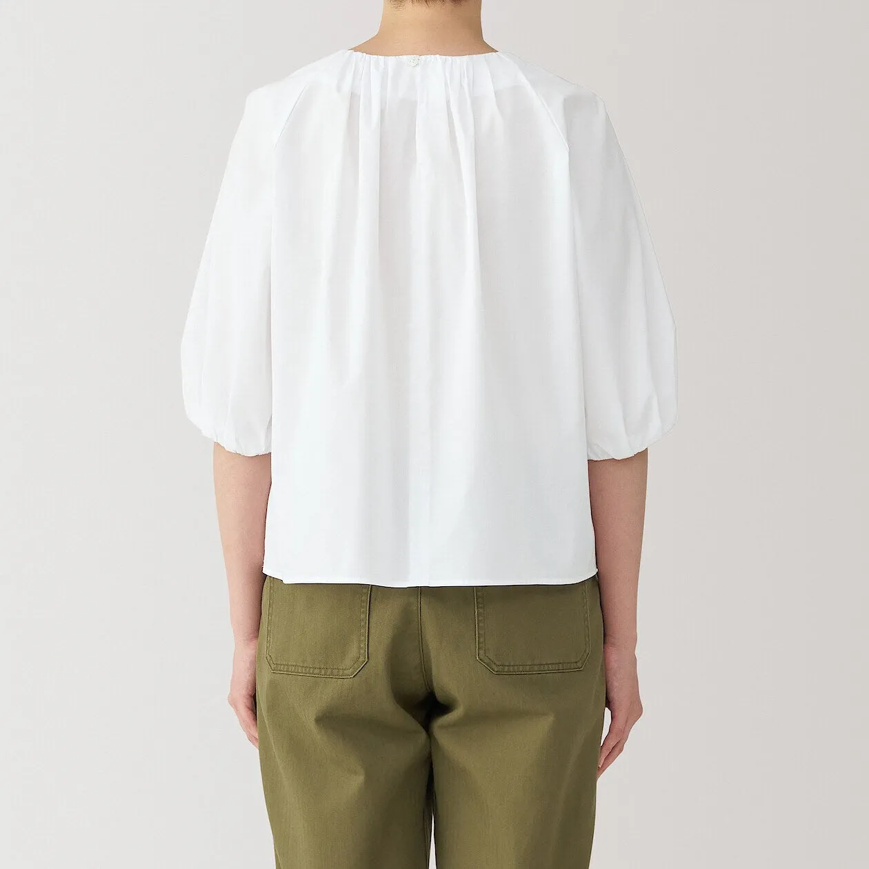 Quick Dry Broadcloth Half Sleeve Blouse