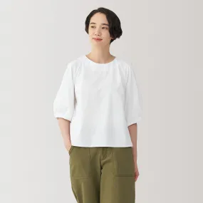 Quick Dry Broadcloth Half Sleeve Blouse